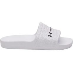 Klapki damskie Under Armour. Białe klapki damskie Under Armour, bez wzorów, bez obcasa, bez zapięcia. Za 152.50 zł.