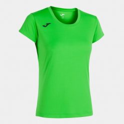 Koszulka do biegania damska Joma Record II z krótkim rękawem. Niebieskie bluzki damskie Joma, m, bez wzorów, sportowe, bez kołnierzyka, bez ramiączek. Za 157.99 zł.