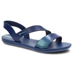 Niebieskie Sandały Ipanema Wodoodporne Sandały Damskie. Niebieskie sandały damskie Ipanema, bez wzorów, z tworzywa sztucznego, bez obcasa, bez zapięcia. Za 95.00 zł.