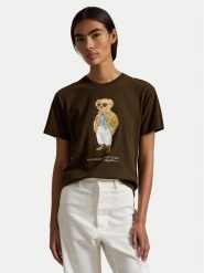 Polo Ralph Lauren T-Shirt 211A96599001 Brązowy Relaxed Fit. Brązowe t-shirty damskie Polo Ralph Lauren, s, bez wzorów, z bawełny, bez kołnierzyka. Za 719.99 zł.