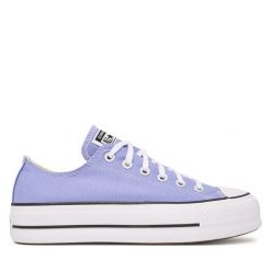 Trampki Converse. Fioletowe trampki damskie Converse, bez wzorów, bez zapięcia. Za 399.99 zł.