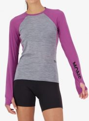 Bluza termoaktywna damska Mons Royale Bella Merino Long Sleeve. Fioletowe bluzy damskie Mons Royale, m, bez wzorów, z elastanu, bez kaptura. Za 417.99 zł.
