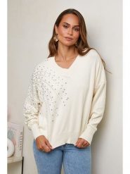 Soft Cashmere Sweter w kolorze kremowym rozmiar: 38/40. Brązowe swetry klasyczne damskie Soft Cashmere, bez kołnierzyka. Za 152.99 zł.