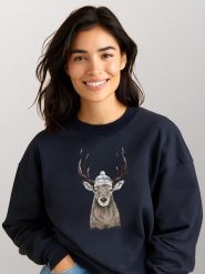 WOOOP Bluza "Let´s Go Outside" w kolorze granatowym rozmiar: XL. Niebieskie bluzy damskie Wooop, s, bez wzorów, bez kaptura. Za 100.99 zł.