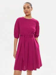Weekend Max Mara Sukienka koktajlowa Jumbo 2415621072650 Różowy Regular Fit. Czerwone sukienki damskie Weekend Max Mara, bez wzorów, z bawełny, wizytowe, bez ramiączek. Za 489.99 zł.