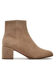 HÖGL Botki Daydream 8-134102 Beżowy. Brązowe botki damskie Högl, ze skóry, bez obcasa, na słupku, bez zapięcia. Za 749.99 zł.