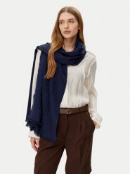 LAUREN RALPH LAUREN Szal 454937219001 Granatowy. Niebieskie szaliki damskie Lauren Ralph Lauren, bez wzorów, z bawełny. Za 369.99 zł.