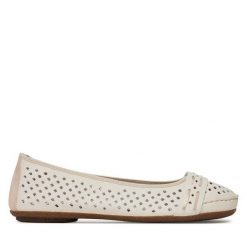 Baleriny Rieker. Brązowe balerinki damskie Rieker, bez wzorów. Za 279.99 zł.