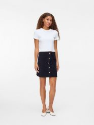 Vero Moda Spódnica sztruksowa w kolorze czarnym rozmiar: XL. Czarne spódnice damskie Vero Moda, na co dzień, xl, bez wzorów, ze sztruksu, mini. Za 87.81 zł.