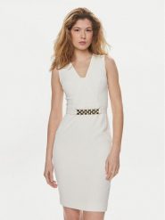 Marciano Guess Sukienka koktajlowa 4GGK31 7070A Écru Regular Fit. Sukienki damskie Marciano Guess, z aplikacjami, z syntetyku, wizytowe, bez ramiączek. Za 439.99 zł.