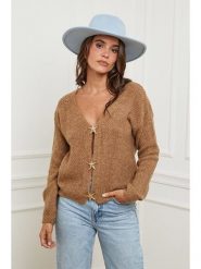 L'armoire de Suzette Kardigan w kolorze karmelowym rozmiar: 38/40. Brązowe kardigany damskie L'armoire de Suzette, l, bez wzorów. Za 186.63 zł.