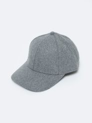 Czapka unisex z daszkiem wełniana szara Lano 902. Szare czapki z daszkiem damskie Big Star, bez wzorów, z tkaniny. W wyprzedaży za 79.99 zł.