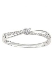 Revoni Złoty pierścionek z diamentami rozmiar: 58. Szare pierścionki damskie Revoni, z diamentem, złote. Za 861.99 zł.