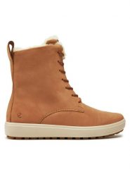 ECCO Botki Soft 7 Tred W 45042301291 Brązowy. Brązowe botki damskie ECCO, ze skóry, bez obcasa, na płaskiej podeszwie, bez zapięcia. Za 719.99 zł.