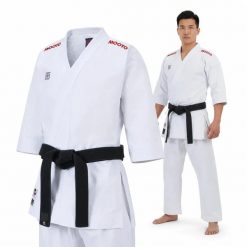 Kimono do karate Extera Kata WKF RED - Zestaw bluza + spodnie MOOTO. Białe bluzy damskie DBX BUSHIDO, bez wzorów, z materiału, bez kaptura. Za 859.00 zł.