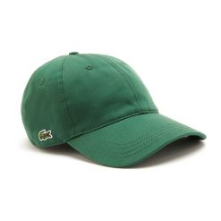 Czapka Lacoste Organiczna Bawełna Zielona. Zielone czapki damskie Lacoste, bez wzorów, z bawełny. Za 263.00 zł.