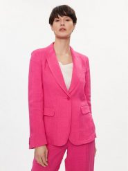 Weekend Max Mara Marynarka Nalut 2415041032 Różowy Regular Fit. Czerwone marynarki i żakiety damskie Weekend Max Mara, bez wzorów, ze lnu. Za 1,829.00 zł.