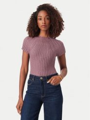 Guess Bluzka W6YR31 Z1023 Fioletowy Regular Fit. Fioletowe bluzki damskie Guess, m, z aplikacjami, z wiskozy, bez kołnierzyka, bez ramiączek. Za 394.99 zł.