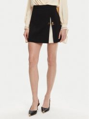 Elisabetta Franchi Spódnica mini GO-079-51E2 Czarny Regular Fit. Czarne spódnice damskie Elisabetta Franchi, bez wzorów, z syntetyku, mini. Za 779.99 zł.