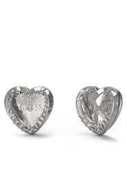 Guess Kolczyki JUBE04 609JW Srebrny. Szare kolczyki damskie Guess, metalowe. Za 139.99 zł.