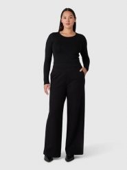 Les Lunes Spodnie "Sannee" w kolorze czarnym rozmiar: XS. Czarne spodnie materiałowe damskie Les Lunes, bez wzorów, z materiału. Za 252.99 zł.