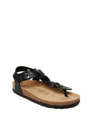 Mandel Sandały w kolorze czarnym rozmiar: 41. Czarne sandały damskie Mandel, bez wzorów, z materiału, z otwartym noskiem, bez obcasa, bez zapięcia. Za 137.74 zł.