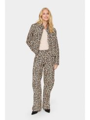 SAINT TROPEZ Kurtka koszulowa w kolorze beżowo-czarnym rozmiar: M. Brązowe kurtki damskie Saint Tropez, m, bez wzorów, bez kaptura. Za 126.99 zł.