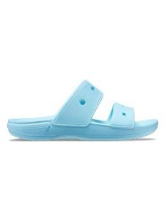 Crocs Klapki "Classic" w kolorze błękitnym rozmiar: 38/39. Niebieskie klapki damskie Crocs, bez wzorów, z otwartym noskiem, bez obcasa, bez zapięcia. Za 79.03 zł.