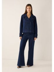 More & More Kurtka dżinsowa w kolorze granatowym rozmiar: 42. Niebieskie kurtki damskie More & More, bez wzorów, bez kaptura. Za 315.50 zł.