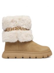 Guess Śniegowce FLFMEL ELE10 Beżowy. Brązowe śniegowce damskie Guess, ze skóry. Za 634.99 zł.