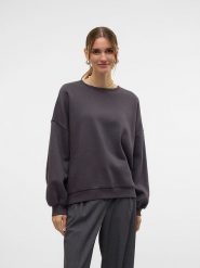 Vero Moda Bluza w kolorze czarnym rozmiar: L. Czarne bluzy damskie Vero Moda, l, bez wzorów, z bawełny, bez kaptura. Za 83.42 zł.