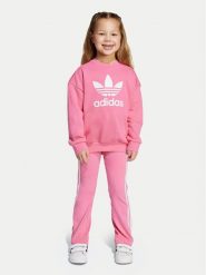 Adidas Komplet bluza i legginsy JY3741 Różowy Flared Fit. Czerwone bluzy dziewczęce Adidas, bez wzorów, z bawełny, bez ramiączek, bez kaptura. Za 249.99 zł.
