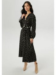 Aniston Sukienka w kolorze czarno-białym rozmiar: 36. Białe sukienki damskie Aniston, bez wzorów, z wiskozy, bez ramiączek. Za 95.99 zł.