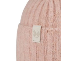 Czapka BUFF KNITTED BEANIE NILAH PEACH BEIGE. Brązowe czapki damskie Buff, bez wzorów, z elastanu. Za 138.59 zł.