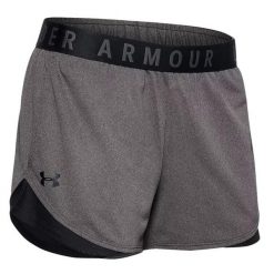 Krótkie spodenki dla kobiet Under Armour PLAY UP SHORT 3.0. Szare obuwie sportowe damskie Under Armour, na fitness i siłownię. Za 79.99 zł.
