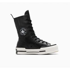 Tenisówki Converse Chuck 70 Plus Xhi Leather. Czarne trampki damskie Converse, bez wzorów, z materiału, przed kolano, bez zapięcia. Za 648.00 zł.