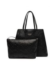 Guess Torebka Dessa HWPG93 18290 Czarny. Czarne shopper bag Guess, z aplikacjami, ze skóry, bez dodatków. Za 339.99 zł.