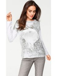 Heine Koszulka w kolorze białym rozmiar: 42. Białe koszulki damskie Heine, bez wzorów, bez kołnierzyka, bez ramiączek. Za 78.84 zł.