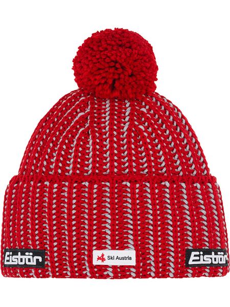 Eisbär Czapka "Ronda" w kolorze czerwono-szarym rozmiar: onesize. Czerwone czapki damskie Eisbär, bez wzorów, z wełny. Za 166.10 zł.