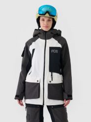 4F Kurtka snowboardowa membrana 10000 damska - biała XS. Białe kurtki damskie 4F, na zimę, m, bez wzorów, z dzianiny, z kapturem. W wyprzedaży za 399.99 zł.
