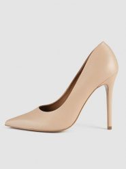 Loft37 Skórzane czółenka "Very Sexy" w kolorze beżowym rozmiar: 36. Brązowe czółenka damskie loft37, bez wzorów, bez obcasa, na szpilce. Za 347.99 zł.