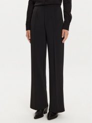 Calvin Klein Spodnie materiałowe K20K207647 Czarny Wide Leg. Czarne spodnie materiałowe damskie Calvin Klein, bez wzorów, z materiału. Za 519.99 zł.