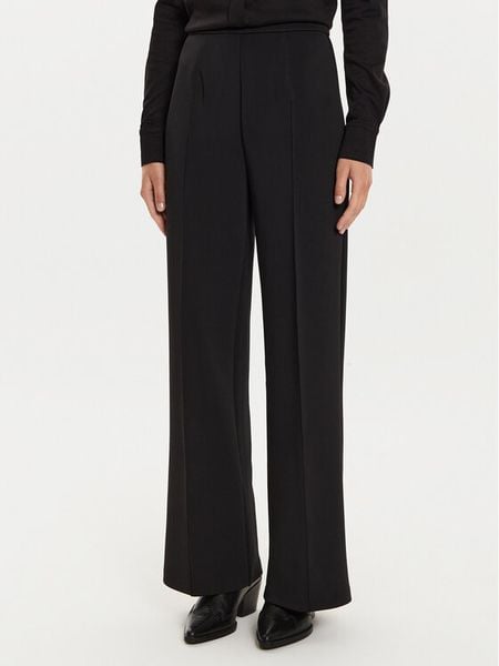 Calvin Klein Spodnie materiałowe K20K207647 Czarny Wide Leg. Czarne spodnie materiałowe damskie Calvin Klein, bez wzorów, z materiału. Za 341.99 zł.