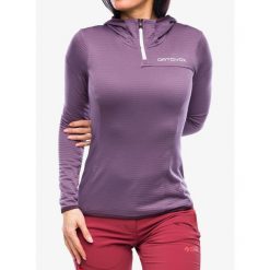 Bluza z kapturem damska Ortovox Fleece Light Grid ZN Hoody. Fioletowe bluzy damskie ORTOVOX, l, bez wzorów, z kapturem. Za 701.99 zł.