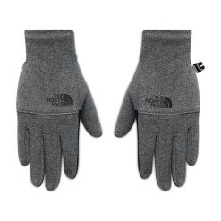 Rękawiczki Damskie The North Face. Szare rękawiczki damskie The North Face, bez wzorów, z dzianiny. Za 149.99 zł.