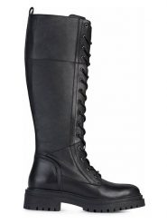 Geox Kozaki "Iridea" w kolorze czarnym rozmiar: 36. Czarne kozaki damskie Geox, na zimę, z materiału, bez obcasa, bez zapięcia. Za 418.45 zł.