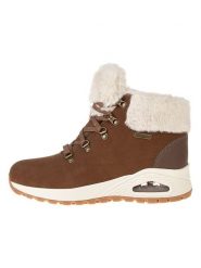 Skechers Skórzane botki "Uno Rugged" w kolorze brązowym rozmiar: 41. Brązowe botki damskie Skechers, z materiału, bez obcasa, bez zapięcia. Za 285.49 zł.