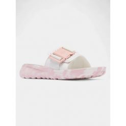 Klapki damskie Columbia Peakfreak Roam Slide. Białe klapki damskie Columbia, bez wzorów, bez obcasa, bez zapięcia. Za 167.99 zł.