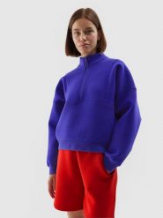4F Bluza dresowa nierozpinana bez kaptura damska XL. Szare bluzy damskie 4F, xl, bez wzorów, z dresówki, bez kaptura. W wyprzedaży za 49.99 zł.