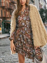 LA Angels Sukienka w kolorze jasnobrązowym rozmiar: M. Brązowe sukienki damskie LA Angels, bez wzorów, bez ramiączek. Za 126.99 zł.